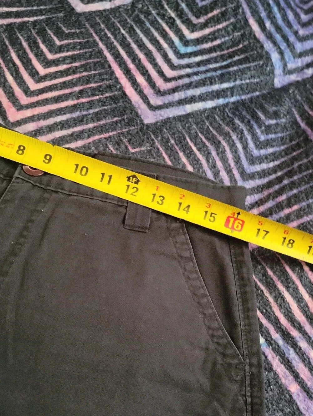 Route 66 Black Cotton Shorts - Size 14